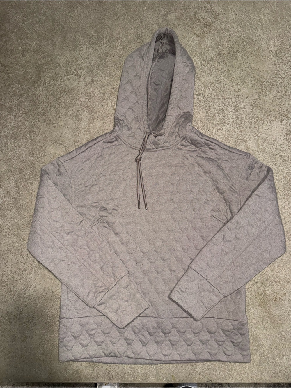 RBX Quilted Hooded Pullover - Light Gray